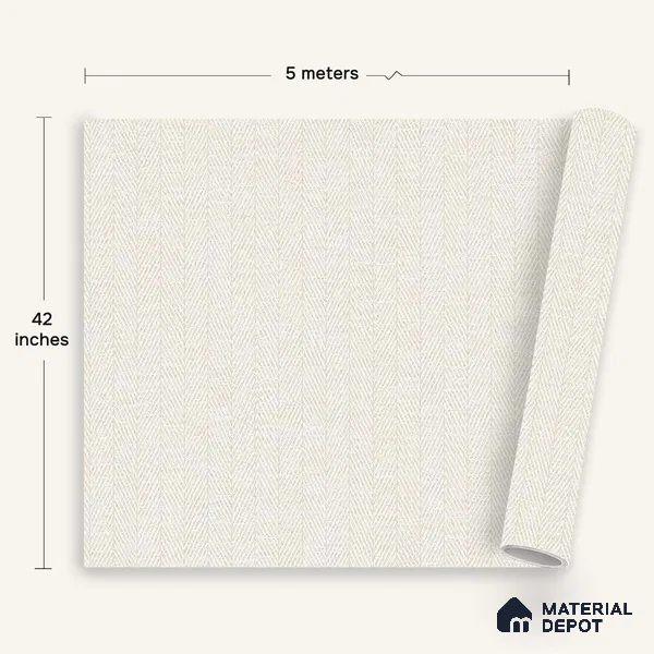 12102 | 5 Meter x 42 Inches Fabric Look Wallpaper - 57.41 Sq. Ft. | Minimum 10% wastage during installation
