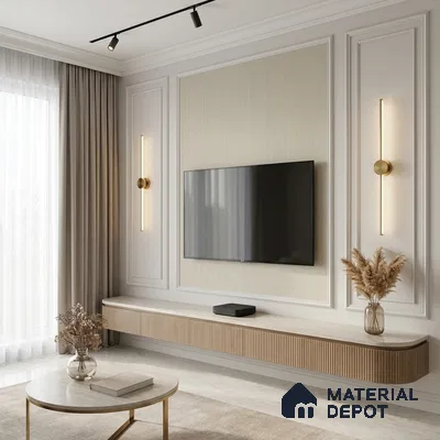 12110 | 5 Meter x 42 Inches Fabric Look Wallpaper - 57.41 Sq. Ft. | Minimum 10% wastage during installation