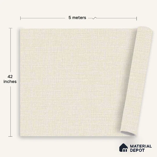 12112 | 5 Meter x 42 Inches Fabric Look Wallpaper - 57.41 Sq. Ft. | Minimum 10% wastage during installation