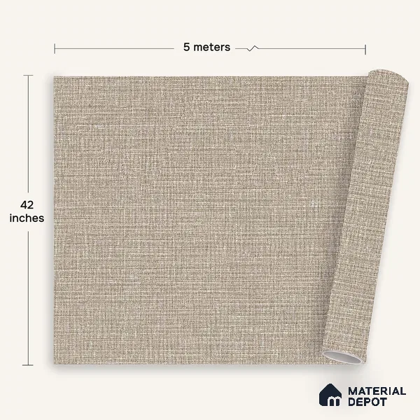 12113 | 5 Meter x 42 Inches Fabric Look Wallpaper - 57.41 Sq. Ft. | Minimum 10% wastage during installation