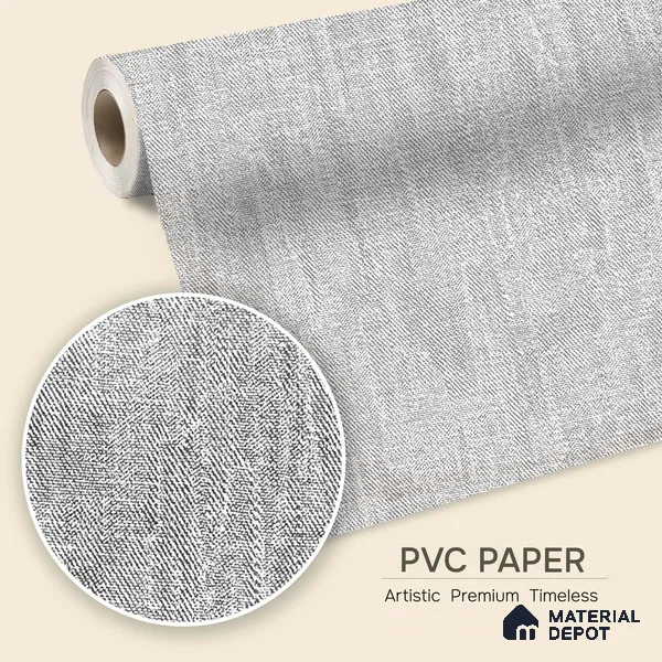12166 | 5 Meter x 42 Inches Fabric Look Wallpaper - 57.41 Sq. Ft. | Minimum 10% wastage during installation