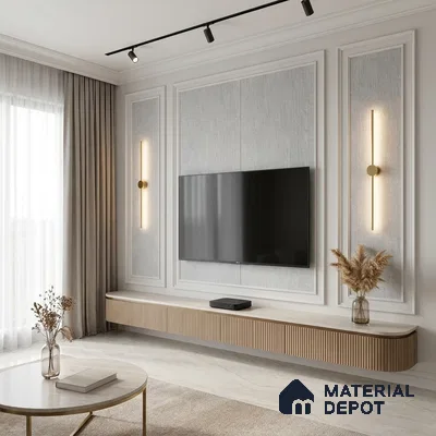 12166 | 5 Meter x 42 Inches Fabric Look Wallpaper - 57.41 Sq. Ft. | Minimum 10% wastage during installation