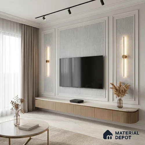 12166 | 5 Meter x 42 Inches Fabric Look Wallpaper - 57.41 Sq. Ft. | Minimum 10% wastage during installation