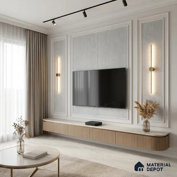 12166 | 5 Meter x 42 Inches Fabric Look Wallpaper - 57.41 Sq. Ft. | Minimum 10% wastage during installation