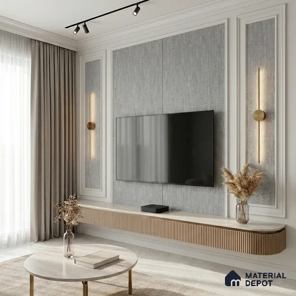 12167 | 5 Meter x 42 Inches Fabric Look Wallpaper - 57.41 Sq. Ft. | Minimum 10% wastage during installation