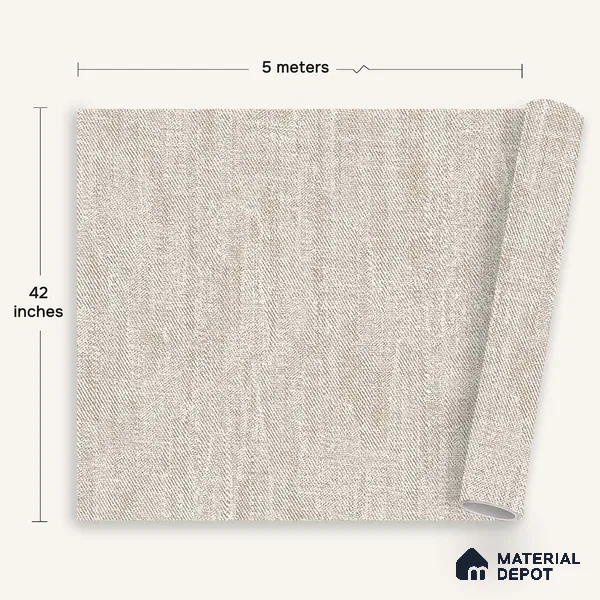 12162 | 5 Meter x 42 Inches Fabric Look Wallpaper - 57.41 Sq. Ft. | Minimum 10% wastage during installation