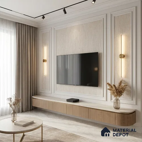 12162 | 5 Meter x 42 Inches Fabric Look Wallpaper - 57.41 Sq. Ft. | Minimum 10% wastage during installation