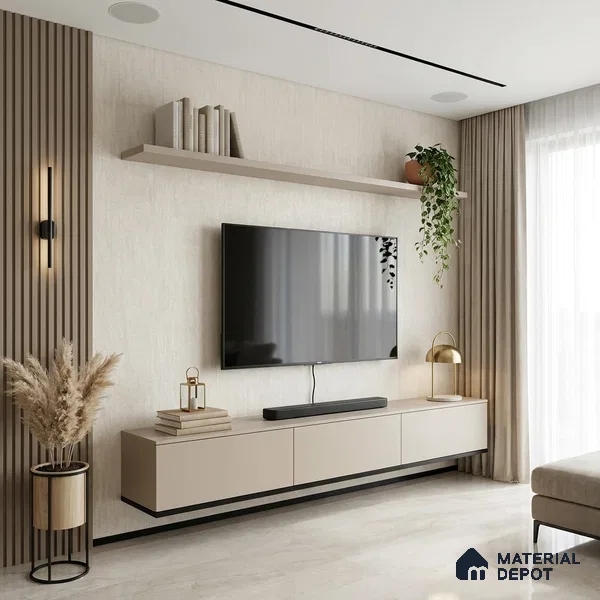 12163 | 5 Meter x 42 Inches Fabric Look Wallpaper - 57.41 Sq. Ft. | Minimum 10% wastage during installation