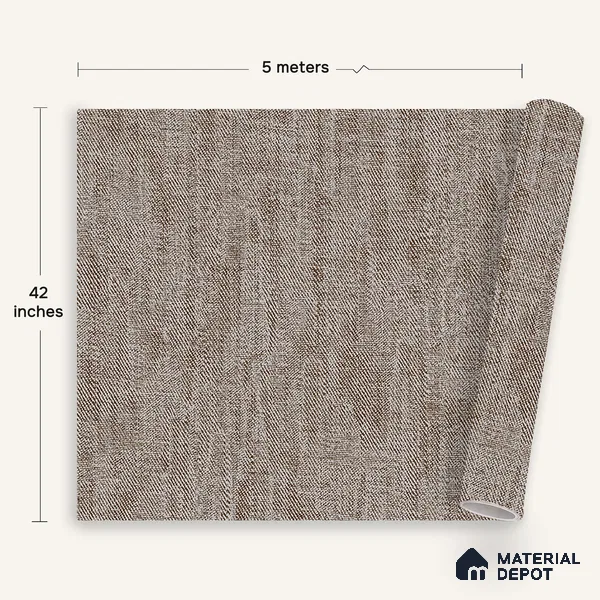 12165 | 5 Meter x 42 Inches Fabric Look Wallpaper - 57.41 Sq. Ft. | Minimum 10% wastage during installation