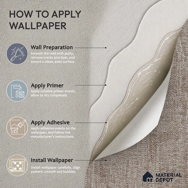 12165 | 5 Meter x 42 Inches Fabric Look Wallpaper - 57.41 Sq. Ft. | Minimum 10% wastage during installation