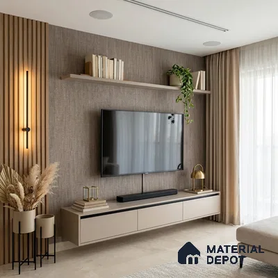 12165 | 5 Meter x 42 Inches Fabric Look Wallpaper - 57.41 Sq. Ft. | Minimum 10% wastage during installation