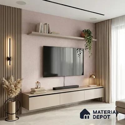 12160 | 5 Meter x 42 Inches Fabric Look Wallpaper - 57.41 Sq. Ft. | Minimum 10% wastage during installation