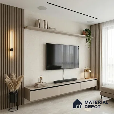 12155 | 5 Meter x 42 Inches Fabric Look Wallpaper - 57.41 Sq. Ft. | Minimum 10% wastage during installation