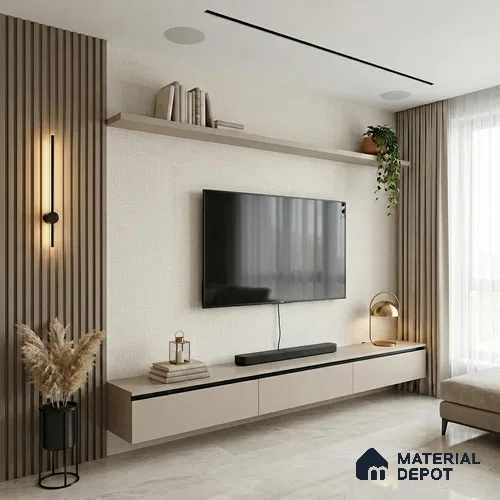 12155 | 5 Meter x 42 Inches Fabric Look Wallpaper - 57.41 Sq. Ft. | Minimum 10% wastage during installation