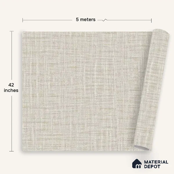 12154 | 5 Meter x 42 Inches Fabric Look Wallpaper - 57.41 Sq. Ft. | Minimum 10% wastage during installation