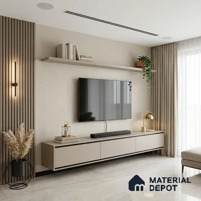 12154 | 5 Meter x 42 Inches Fabric Look Wallpaper - 57.41 Sq. Ft. | Minimum 10% wastage during installation