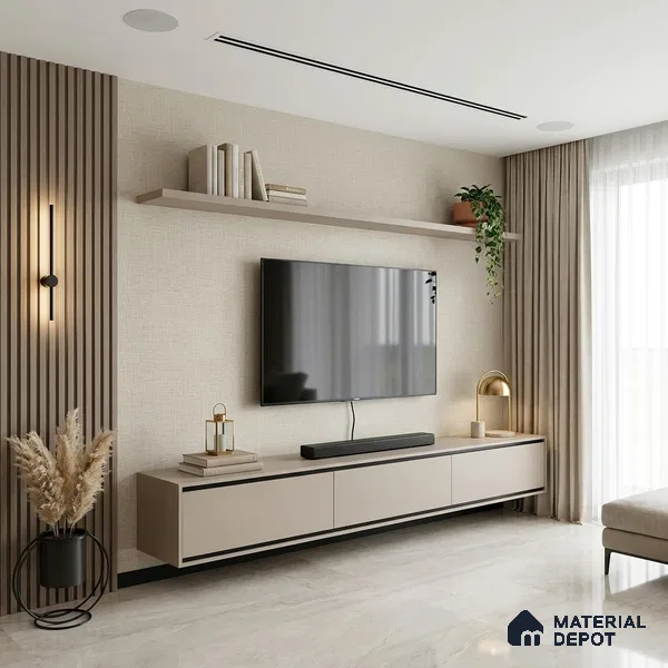 12154 | 5 Meter x 42 Inches Fabric Look Wallpaper - 57.41 Sq. Ft. | Minimum 10% wastage during installation