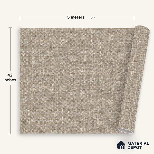 12157 | 5 Meter x 42 Inches Fabric Look Wallpaper - 57.41 Sq. Ft. | Minimum 10% wastage during installation