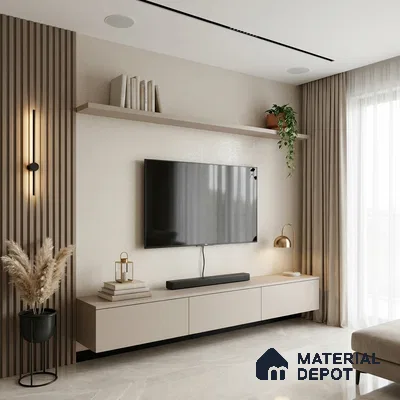 12157 | 5 Meter x 42 Inches Fabric Look Wallpaper - 57.41 Sq. Ft. | Minimum 10% wastage during installation
