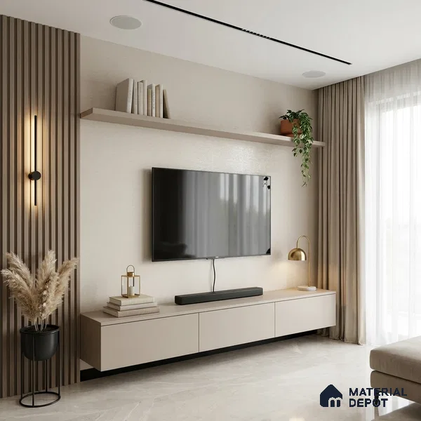 12157 | 5 Meter x 42 Inches Fabric Look Wallpaper - 57.41 Sq. Ft. | Minimum 10% wastage during installation