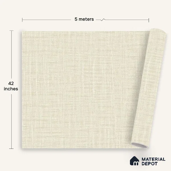 12158 | 5 Meter x 42 Inches Fabric Look Wallpaper - 57.41 Sq. Ft. | Minimum 10% wastage during installation