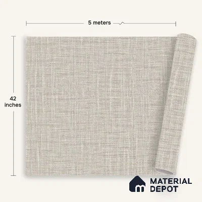 12156 | 5 Meter x 42 Inches Fabric Look Wallpaper - 57.41 Sq. Ft. | Minimum 10% wastage during installation