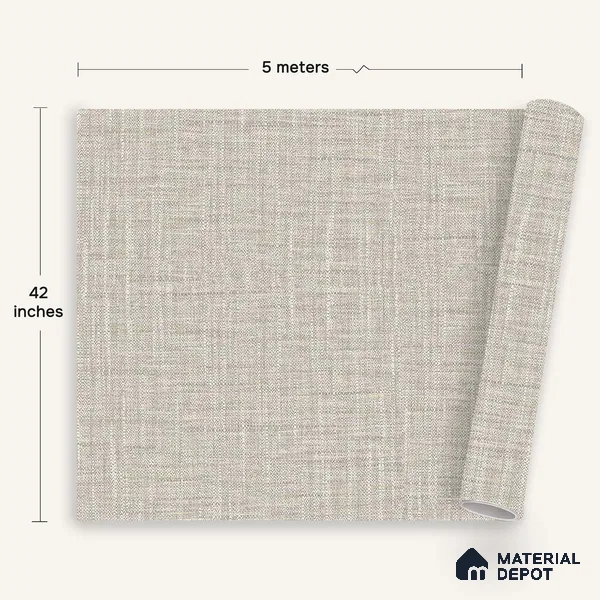 12156 | 5 Meter x 42 Inches Fabric Look Wallpaper - 57.41 Sq. Ft. | Minimum 10% wastage during installation