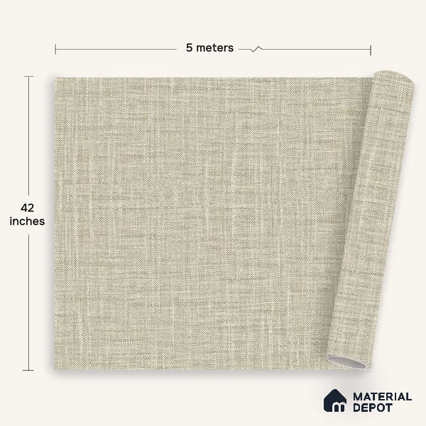 12159 | 5 Meter x 42 Inches Fabric Look Wallpaper - 57.41 Sq. Ft. | Minimum 10% wastage during installation