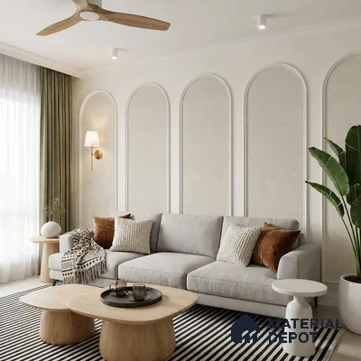 12143 | 5 Meter x 42 Inches Fabric Look Wallpaper - 57.41 Sq. Ft. | Minimum 10% wastage during installation