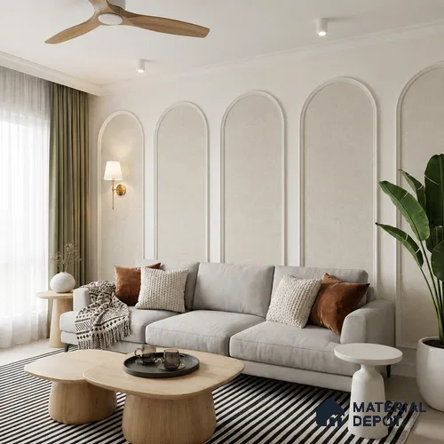 12143 | 5 Meter x 42 Inches Fabric Look Wallpaper - 57.41 Sq. Ft. | Minimum 10% wastage during installation