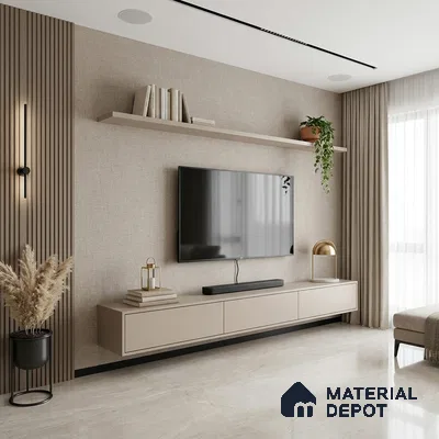 12149 | 5 Meter x 42 Inches Fabric Look Wallpaper - 57.41 Sq. Ft. | Minimum 10% wastage during installation