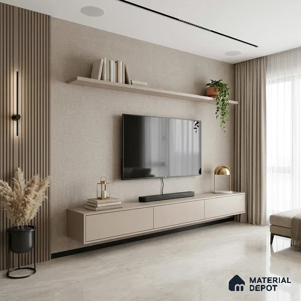 12149 | 5 Meter x 42 Inches Fabric Look Wallpaper - 57.41 Sq. Ft. | Minimum 10% wastage during installation