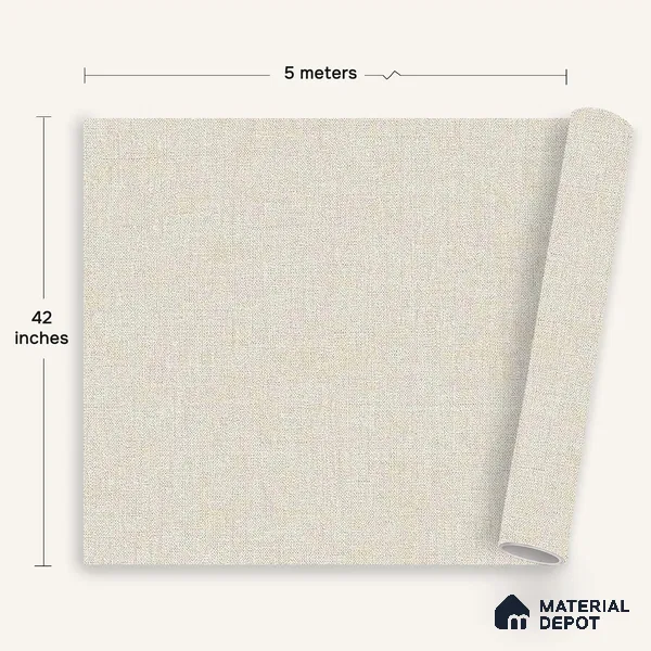 12144 | 5 Meter x 42 Inches Fabric Look Wallpaper - 57.41 Sq. Ft. | Minimum 10% wastage during installation