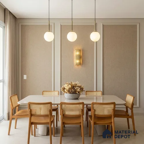 12146 | 5 Meter x 42 Inches Fabric Look Wallpaper - 57.41 Sq. Ft. | Minimum 10% wastage during installation