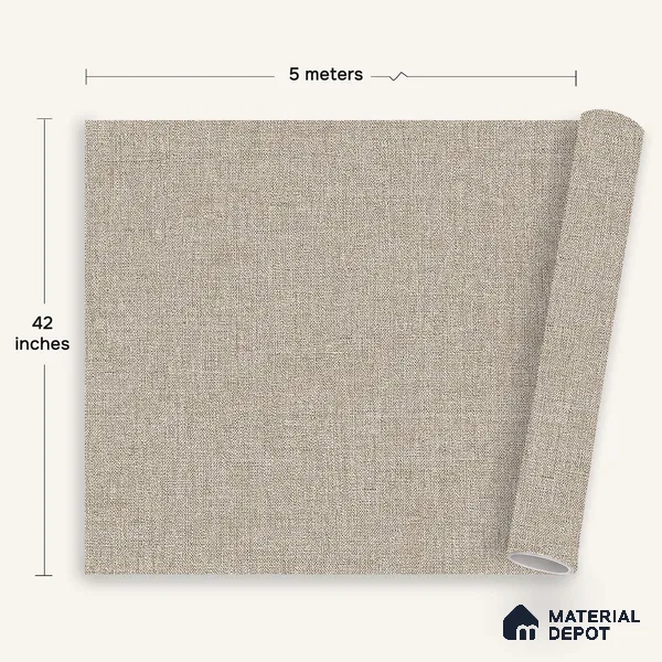 12145 | 5 Meter x 42 Inches Fabric Look Wallpaper - 57.41 Sq. Ft. | Minimum 10% wastage during installation