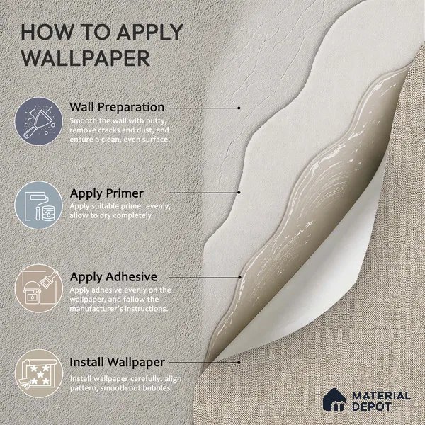 12145 | 5 Meter x 42 Inches Fabric Look Wallpaper - 57.41 Sq. Ft. | Minimum 10% wastage during installation