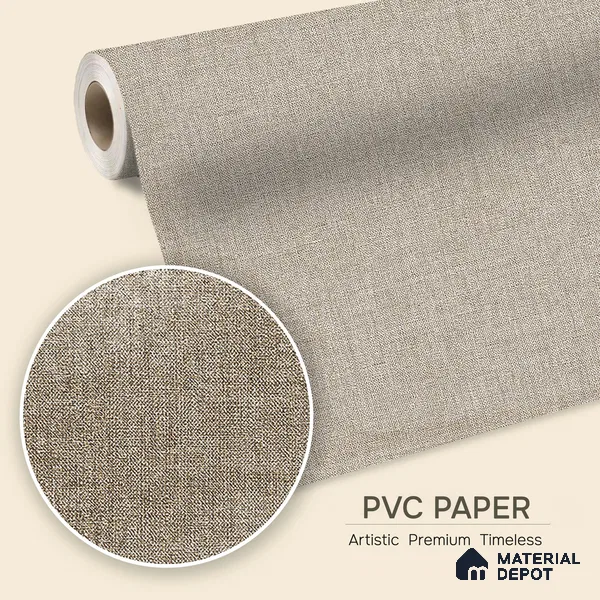 12145 | 5 Meter x 42 Inches Fabric Look Wallpaper - 57.41 Sq. Ft. | Minimum 10% wastage during installation