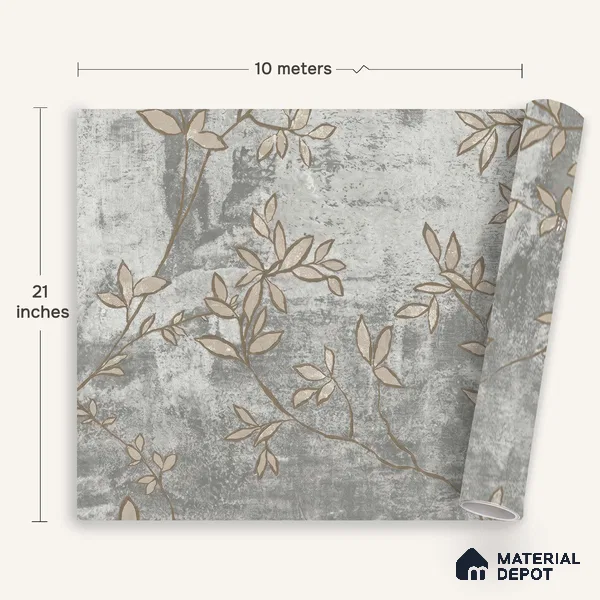 1319 | 10 Meter x 21 Inches Florals Look Wallpaper - 57.41 Sq. Ft. | Minimum 15% wastage during installation