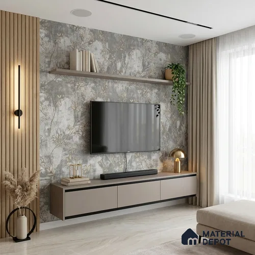 1319 | 10 Meter x 21 Inches Florals Look Wallpaper - 57.41 Sq. Ft. | Minimum 15% wastage during installation