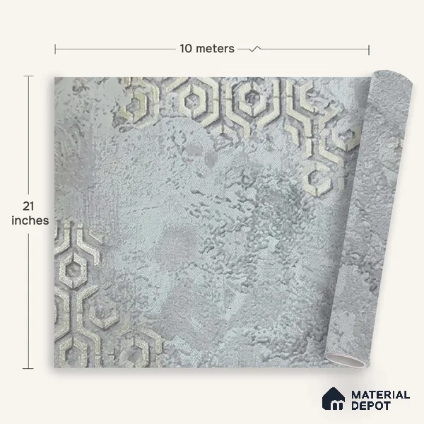 MH 217 | 10 Meter x 21 Inches Texture Look Wallpaper - 57.37 Sq. Ft. | Minimum 15% wastage during installation