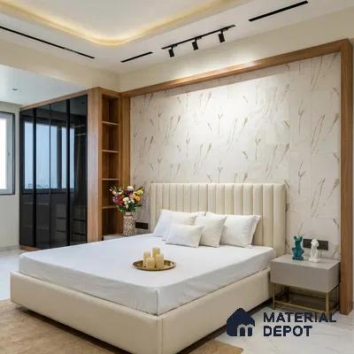 MH 243 | 10 Meter x 21 Inches Marble Look Wallpaper - 57.37 Sq. Ft.