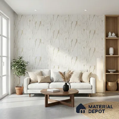 MH 243 | 10 Meter x 21 Inches Marble Look Wallpaper - 57.37 Sq. Ft.