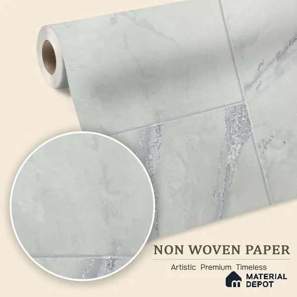 MH 242 | 10 Meter x 21 Inches Marble Look Wallpaper - 57.37 Sq. Ft.