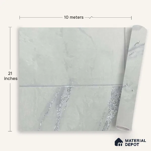 MH 242 | 10 Meter x 21 Inches Marble Look Wallpaper - 57.37 Sq. Ft.