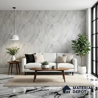 MH 242 | 10 Meter x 21 Inches Marble Look Wallpaper - 57.37 Sq. Ft.