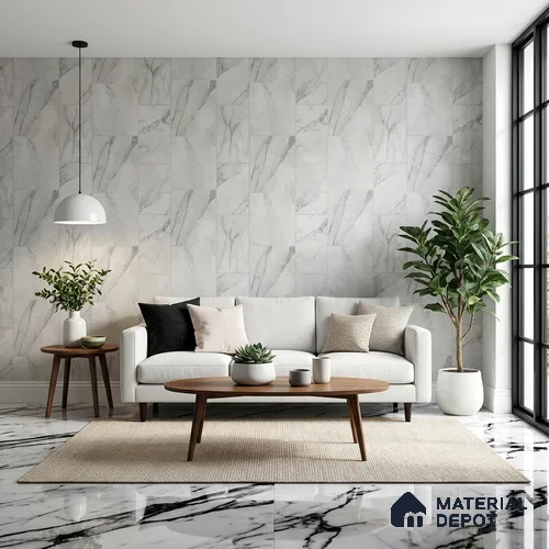 MH 242 | 10 Meter x 21 Inches Marble Look Wallpaper - 57.37 Sq. Ft.