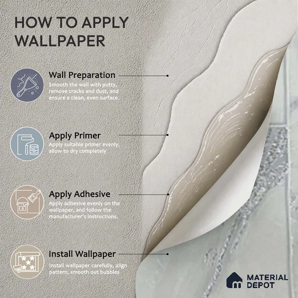 MH 242 | 10 Meter x 21 Inches Marble Look Wallpaper - 57.37 Sq. Ft.