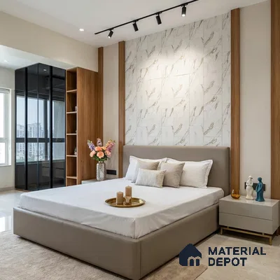 MH 244 | 10 Meter x 21 Inches Marble Look Wallpaper - 57.37 Sq. Ft.