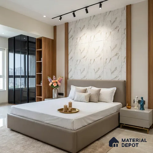 MH 244 | 10 Meter x 21 Inches Marble Look Wallpaper - 57.37 Sq. Ft.