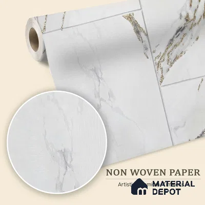 MH 244 | 10 Meter x 21 Inches Marble Look Wallpaper - 57.37 Sq. Ft.